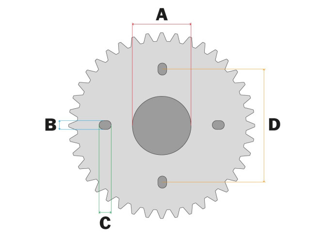 Rear sprocket 42 teeth Puch M50 Esjot A-quality product